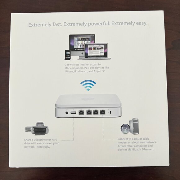 APPLE AirPort Extreme Station 802.11n Wi-Fi Router (Model No. A1354) - Picture 3 of 6